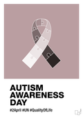 plakat: autism awareness day in monocolor - light rose-Autisme-A1two3