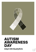 plakat: autism awareness day in monocolor - misty forrest-Autisme-A1two3
