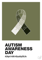 plakat: autism awareness day in monocolor - secret meadow-Autisme-A1two3
