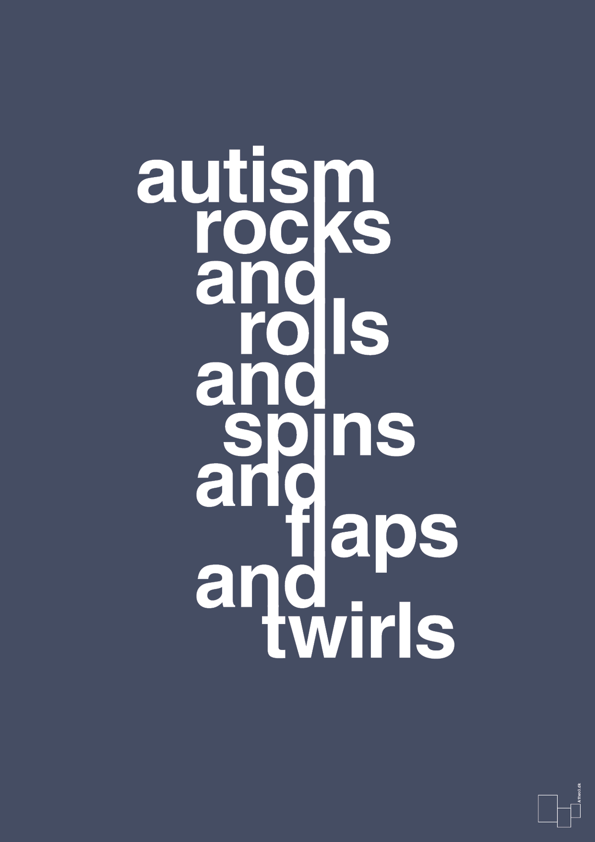 Autism rocks and rolls and spins and flaps and twirls - petrol-Autisme-A1two3