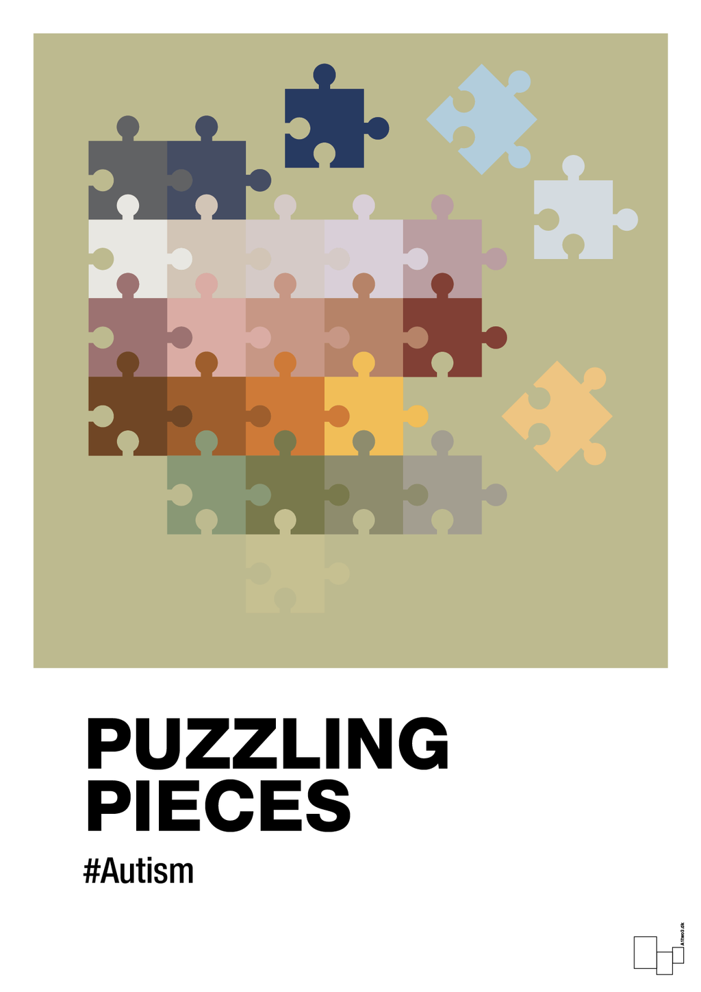 plakat: puzzling pieces - back to nature-Autisme-A1two3