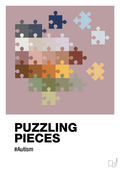 plakat: puzzling pieces - light rose-Autisme-A1two3