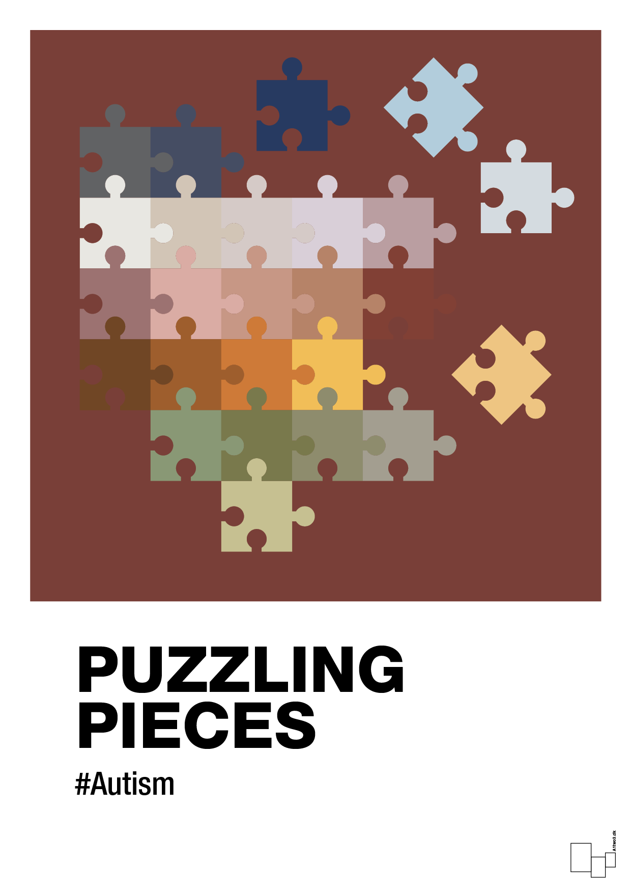 plakat: puzzling pieces - red pepper-Autisme-A1two3