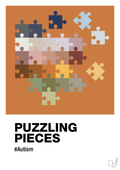 plakat: puzzling pieces - rumba orange-Autisme-A1two3
