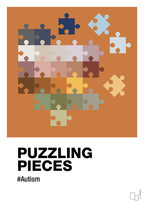 plakat: puzzling pieces - rumba orange-Autisme-A1two3