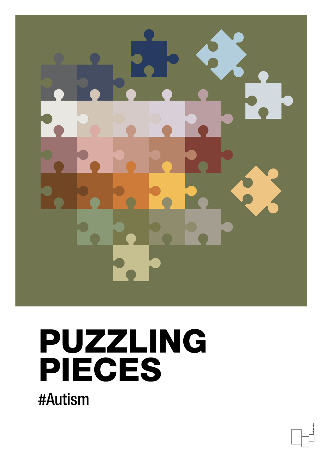 plakat: puzzling pieces - secret meadow-Autisme-A1two3