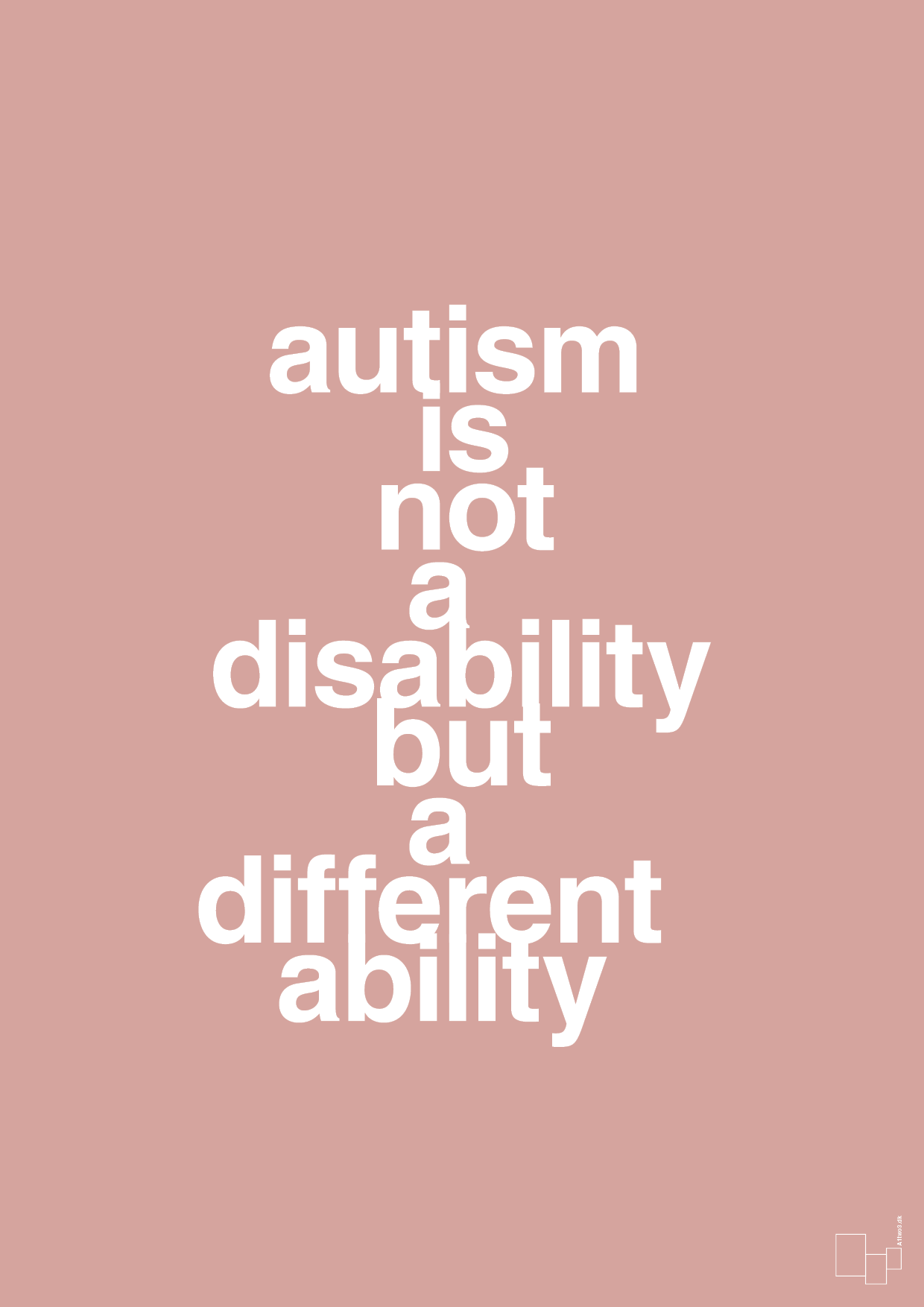 plakat: autism is not a disability but a different ability - bubble shell-Autisme-A1two3