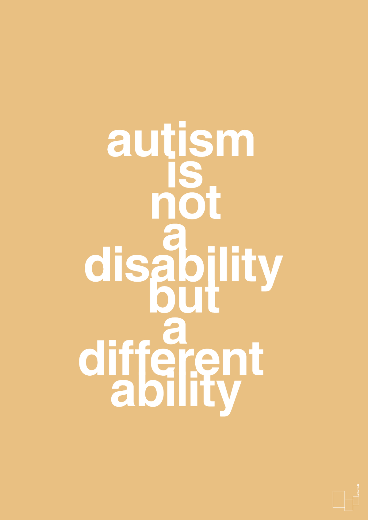 plakat: autism is not a disability but a different ability - charismatic-Autisme-A1two3