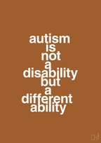 plakat: autism is not a disability but a different ability - cognac-Autisme-A1two3