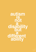 plakat: autism is not a disability but a different ability - honeycomb-Autisme-A1two3