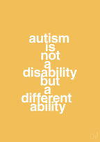 plakat: autism is not a disability but a different ability - honeycomb-Autisme-A1two3