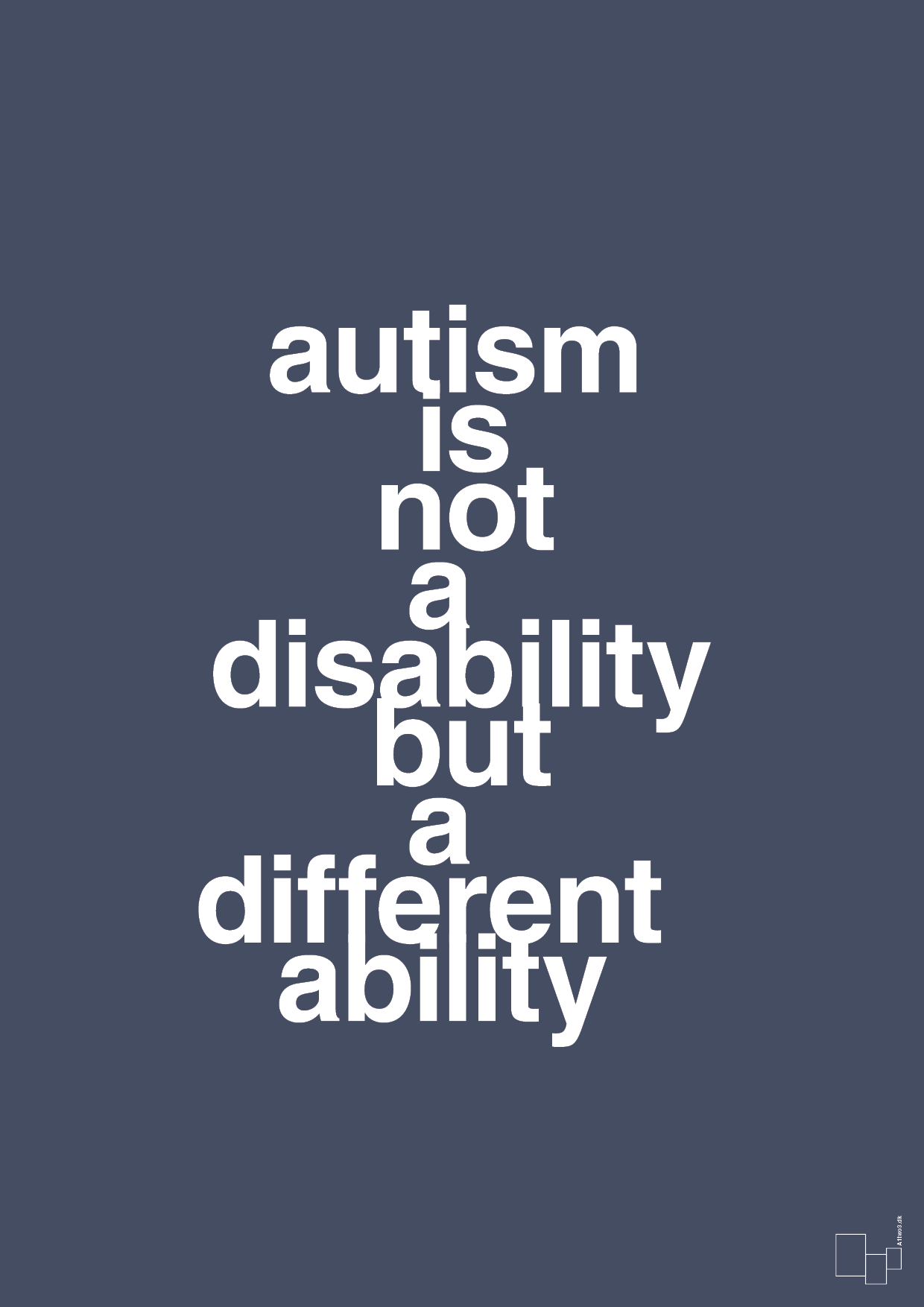 Autism is not a disability but a different ability - petrol-Autisme-A1two3
