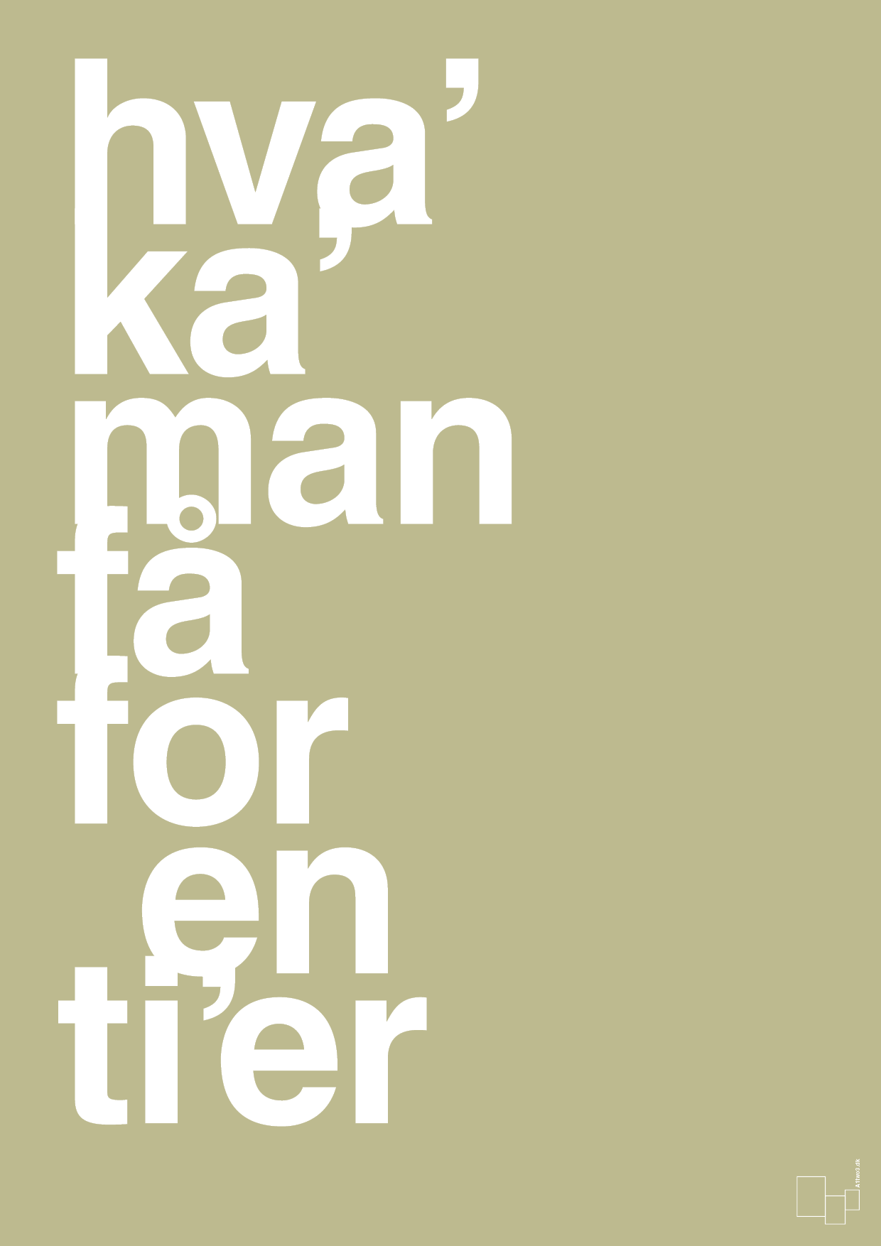 plakat: hva kan man få for en tier - back to nature-Humor-A1two3