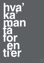 plakat: hva kan man få for en tier - graphic charcoal-Humor-A1two3