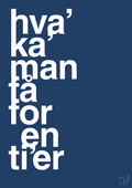 plakat: hva kan man få for en tier - lapis blue-Humor-A1two3