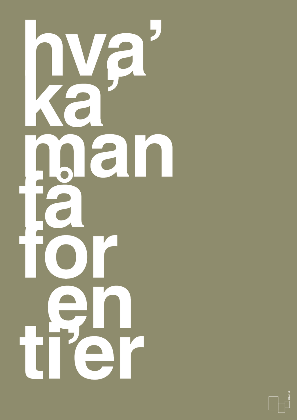 plakat: hva kan man få for en tier - misty forrest-Humor-A1two3
