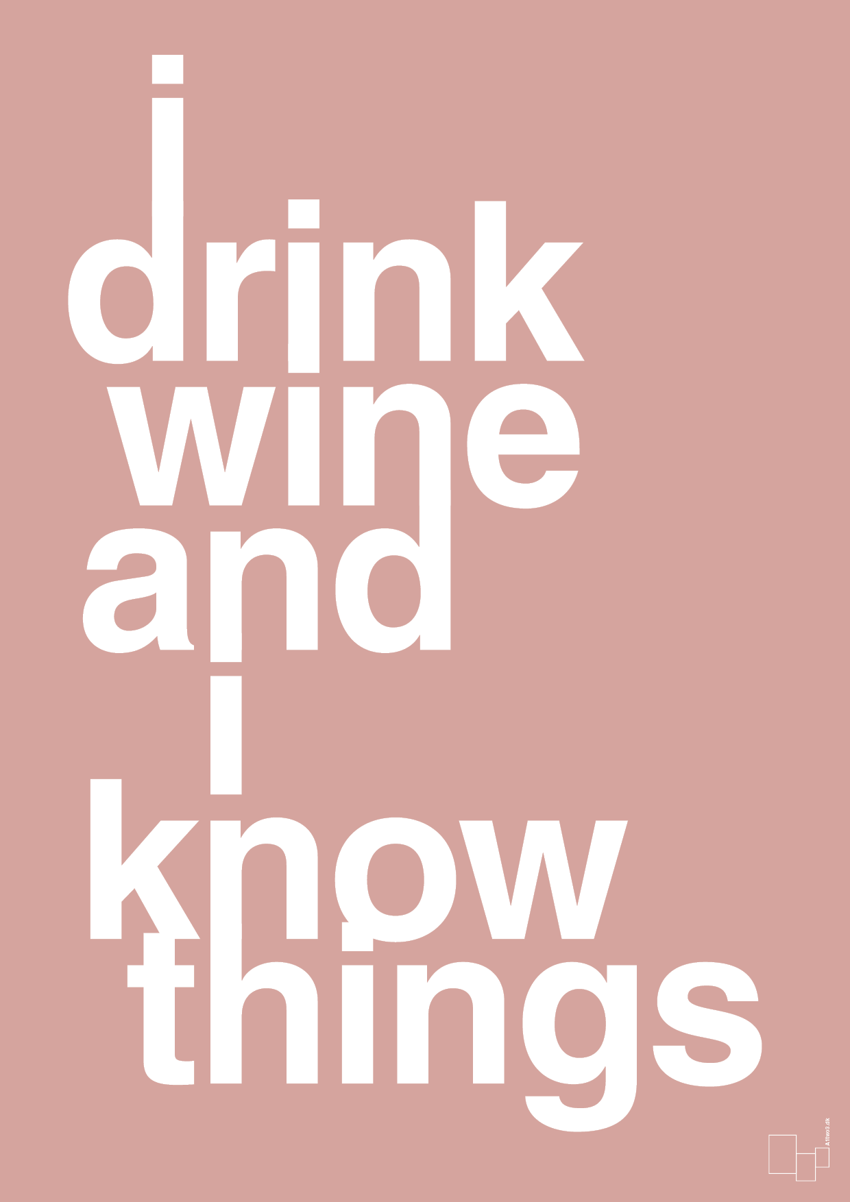 plakat: i drink wine and i know things - bubble shell-Fest-A1two3