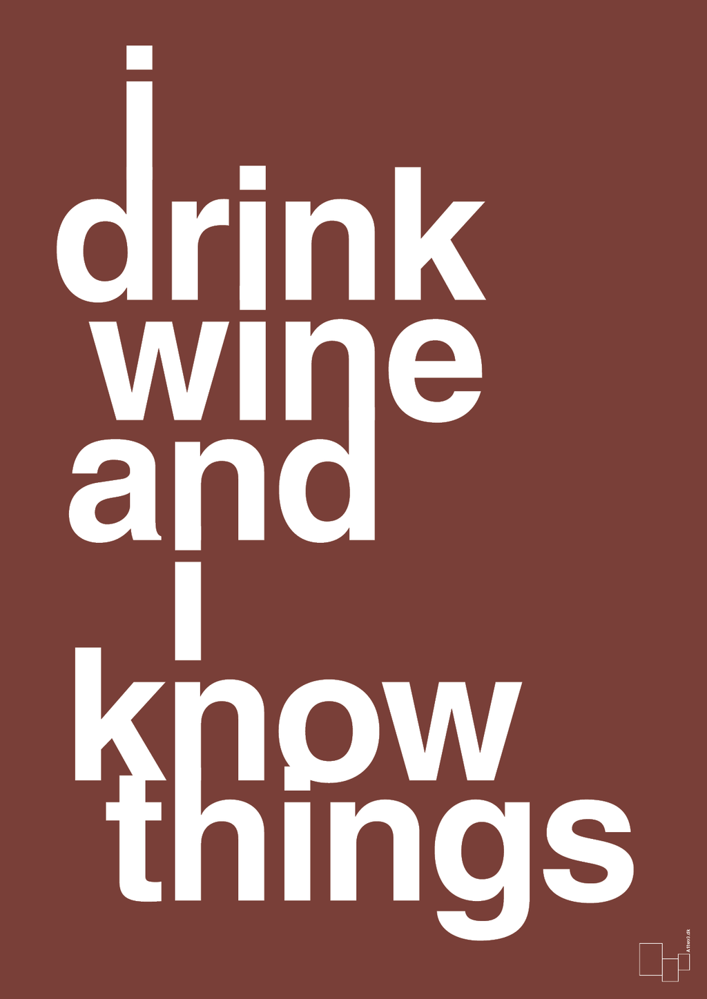 plakat: i drink wine and i know things - red pepper-Fest-A1two3