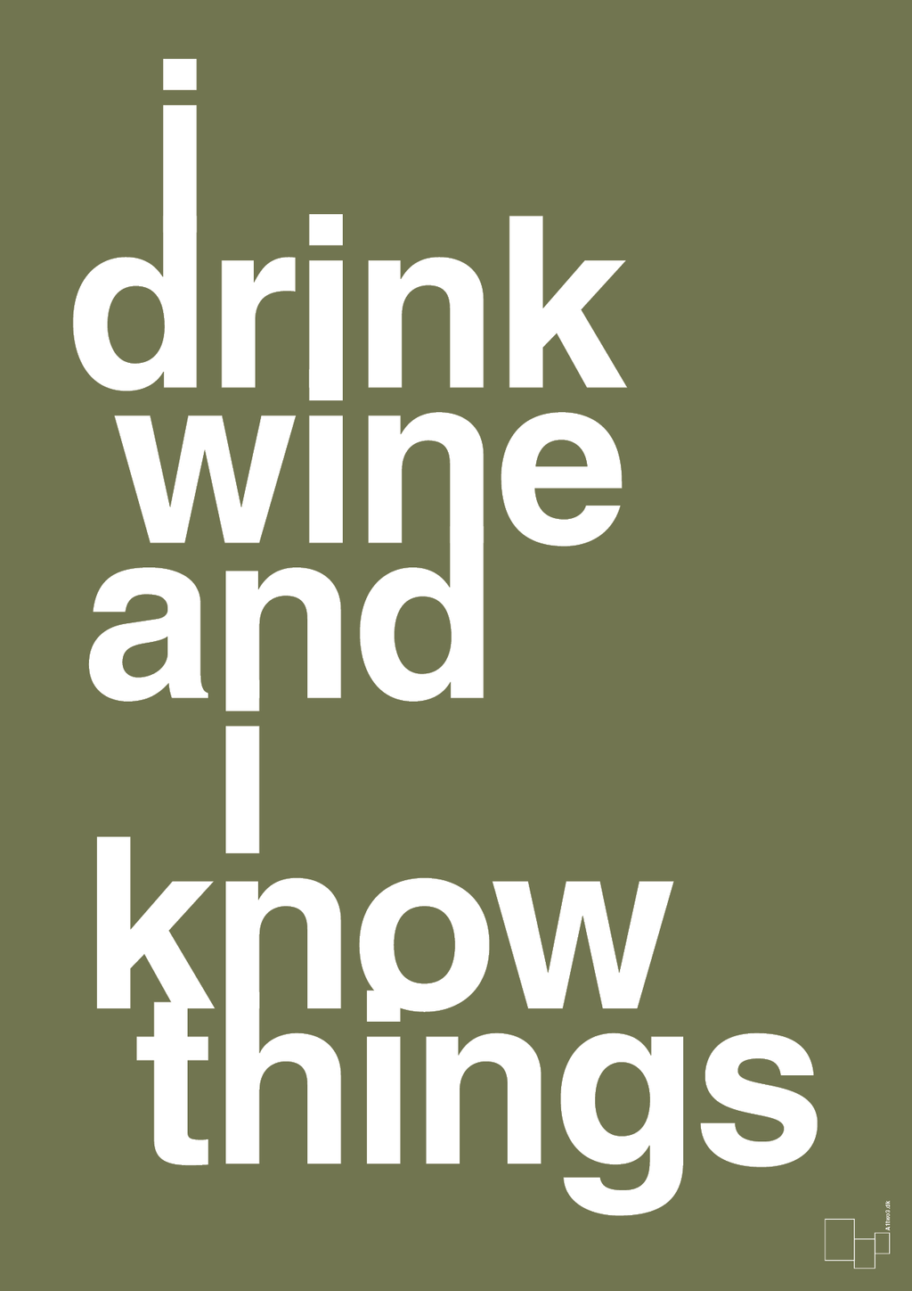 plakat: i drink wine and i know things - secret meadow-Fest-A1two3