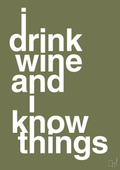 plakat: i drink wine and i know things - secret meadow-Fest-A1two3