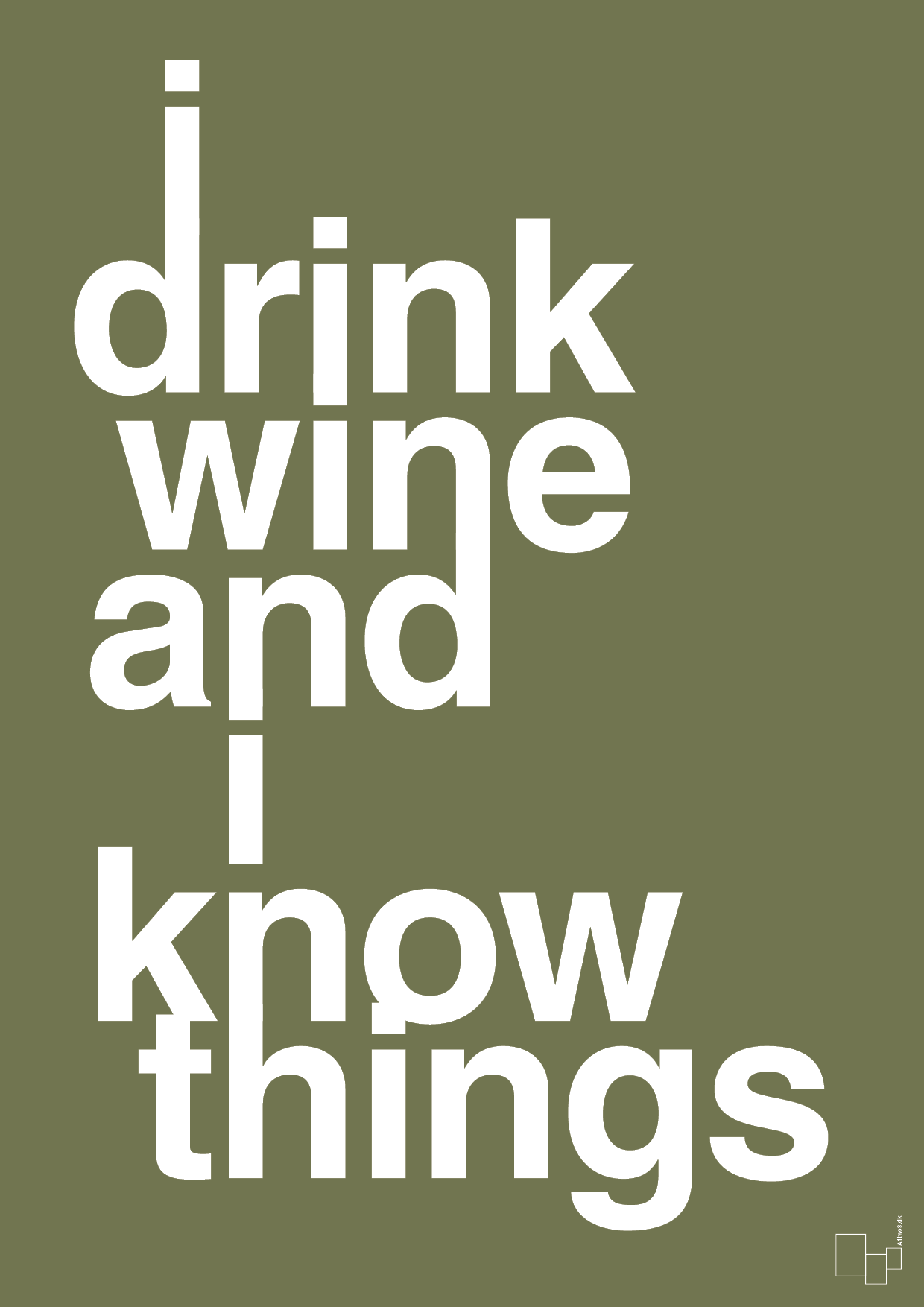 plakat: i drink wine and i know things - secret meadow-Fest-A1two3