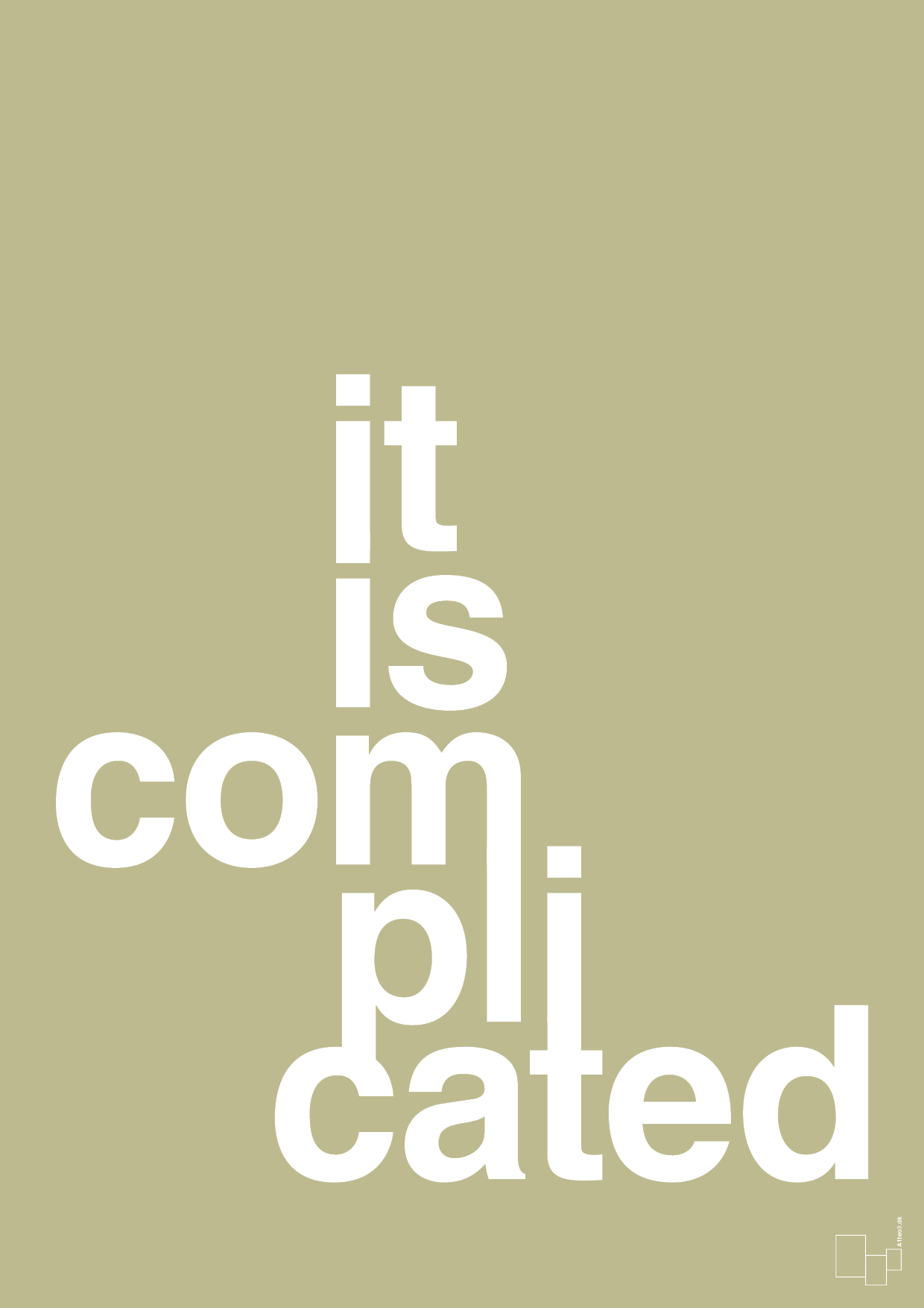 plakat: it is complicated - back to nature-Humor-A1two3