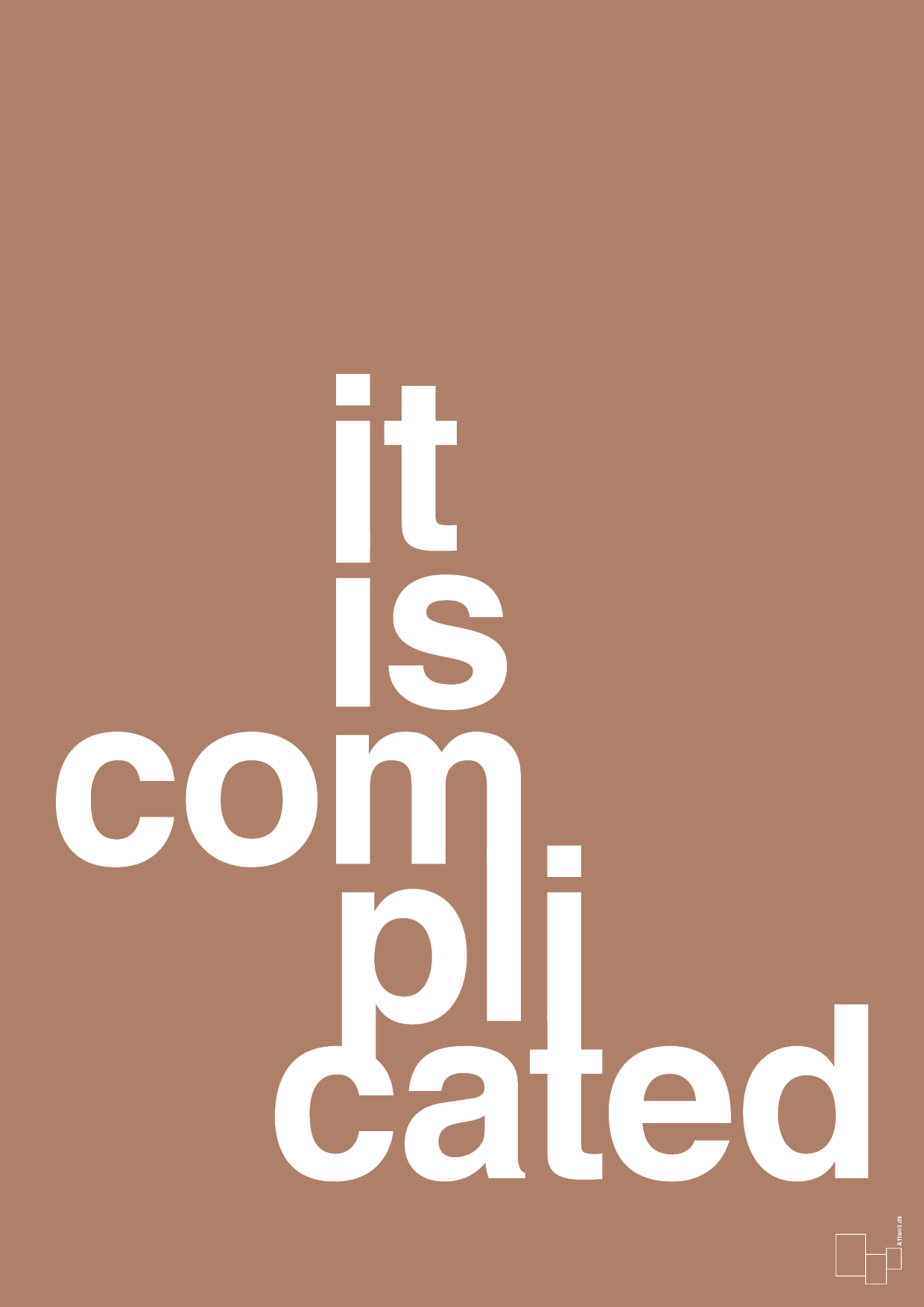 plakat: it is complicated - cider spice-Humor-A1two3