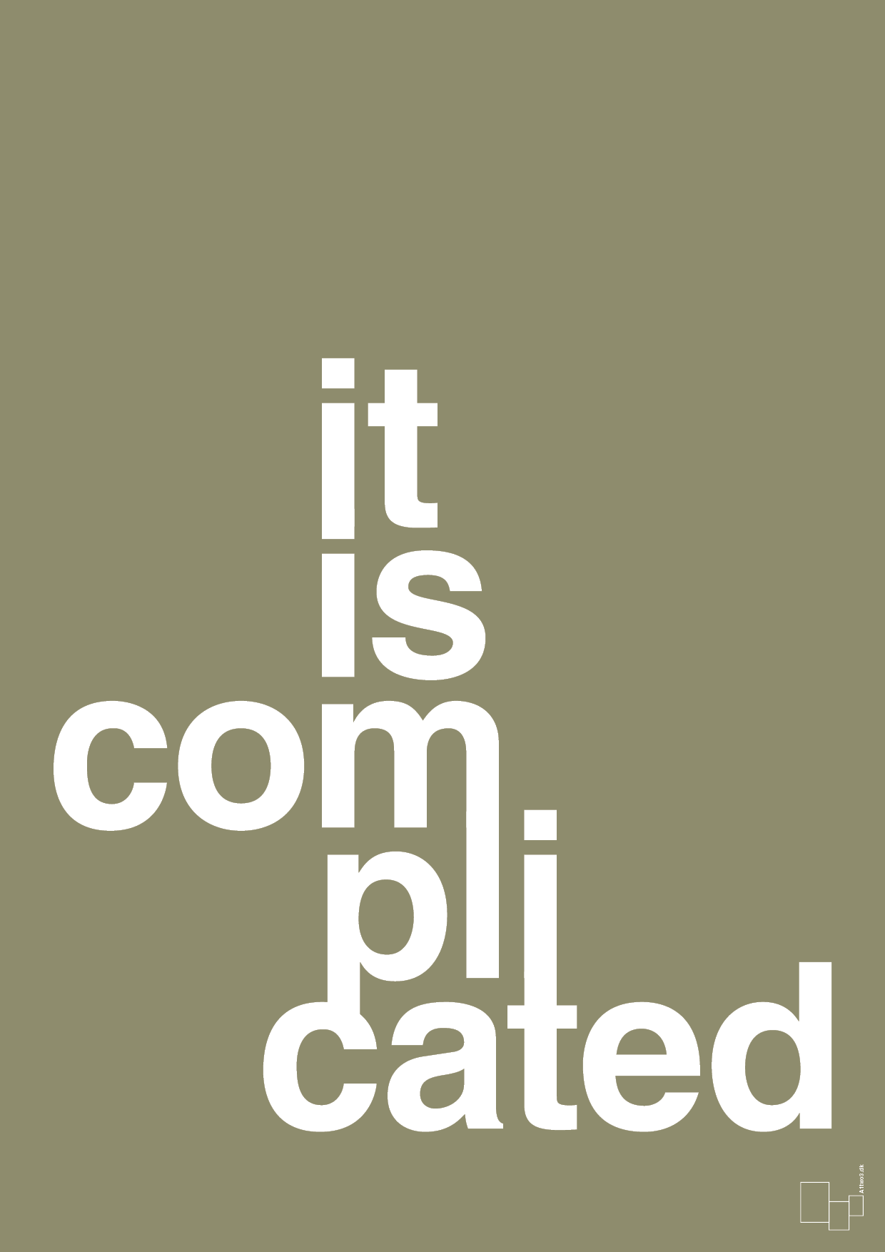 plakat: it is complicated - misty forrest-Humor-A1two3