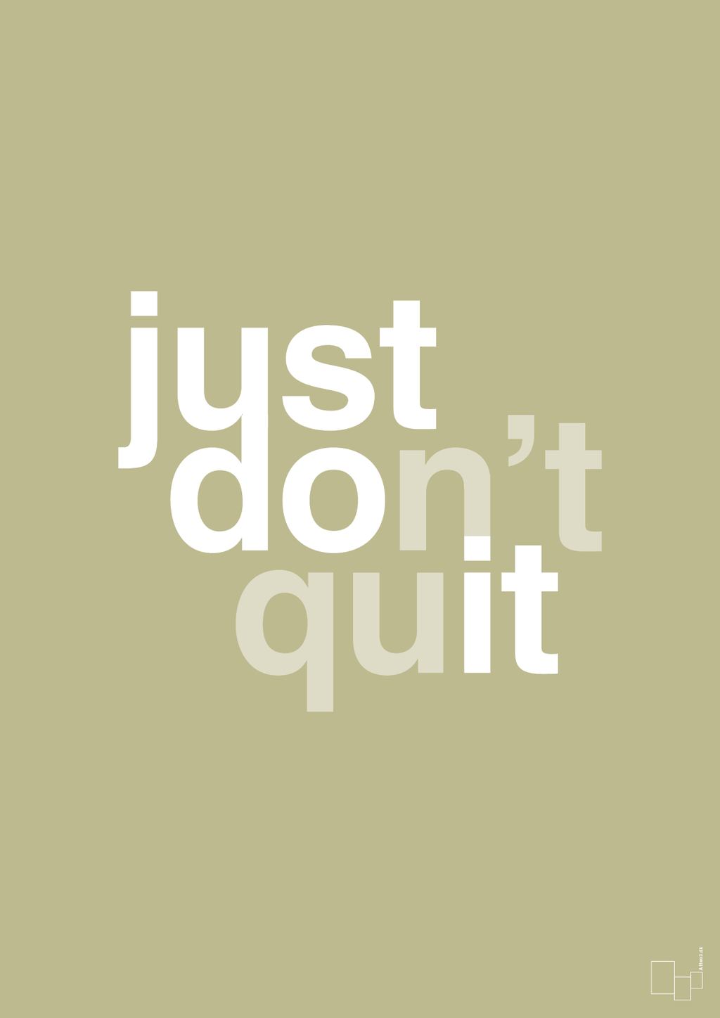 plakat: just dont quit - back to nature-Livet-A1two3
