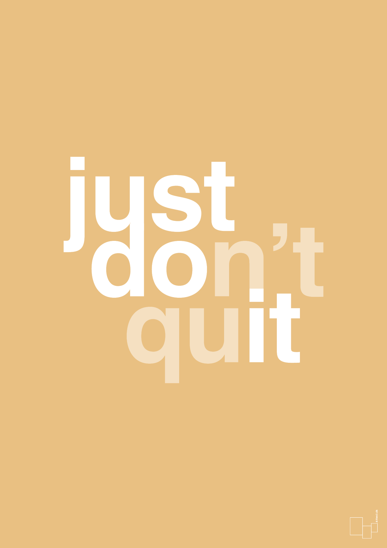 plakat: just dont quit - charismatic-Livet-A1two3