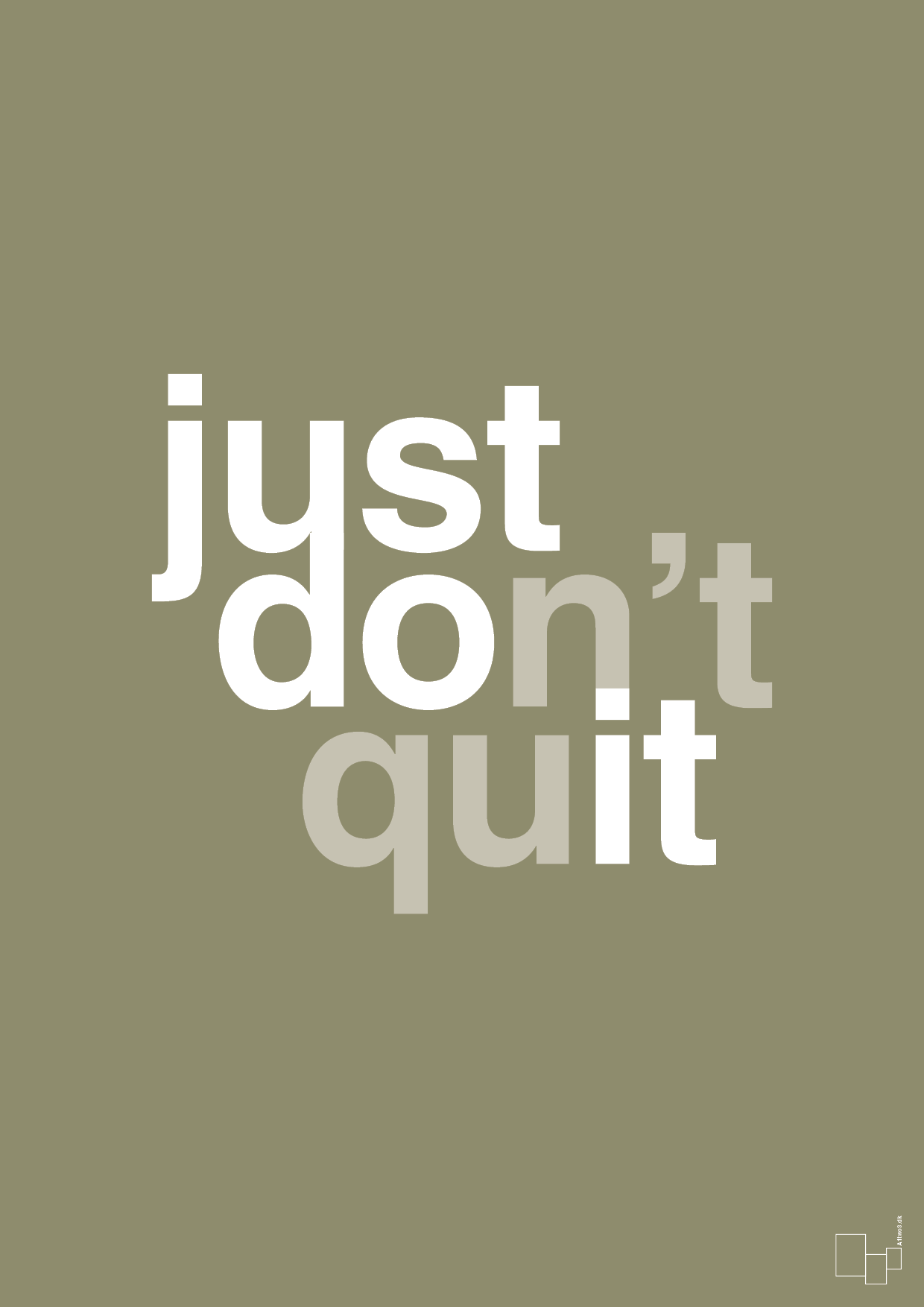 plakat: just dont quit - misty forrest-Livet-A1two3