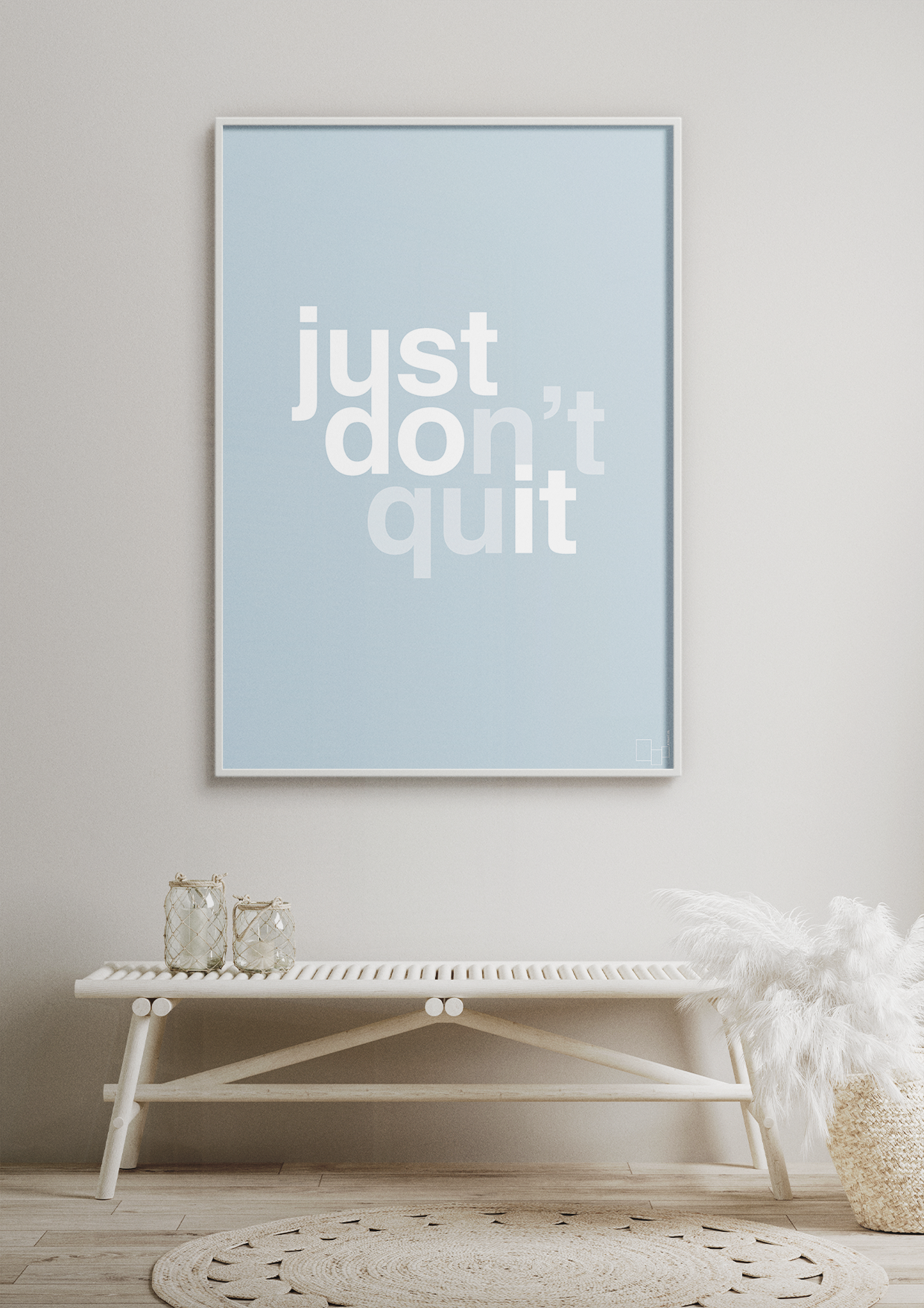 plakat: just dont quit - graphic charcoal-Livet-A1two3