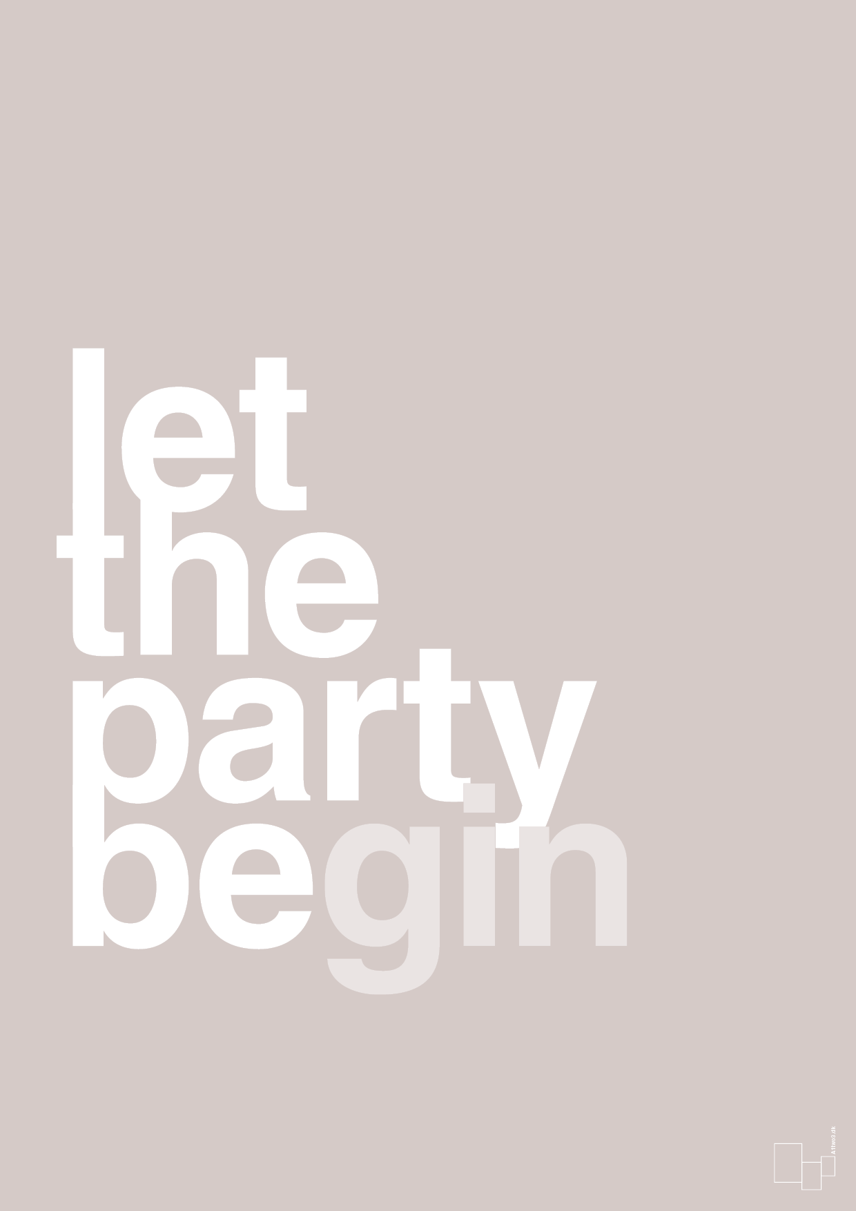 plakat: let the party begin - broken beige-Fest-A1two3