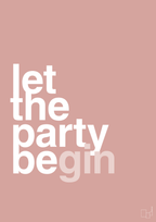 plakat: let the party begin - bubble shell-Fest-A1two3