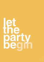 plakat: let the party begin - honeycomb-Fest-A1two3