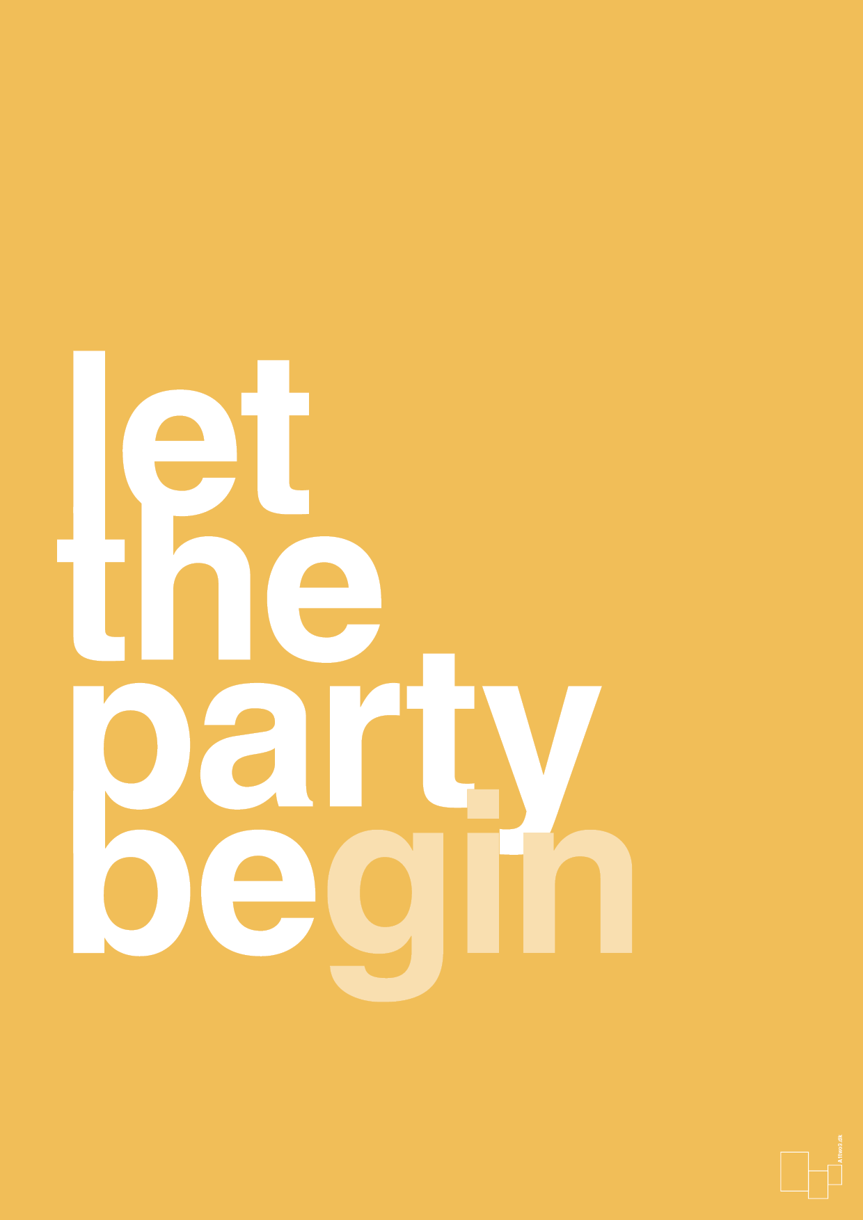 plakat: let the party begin - honeycomb-Fest-A1two3