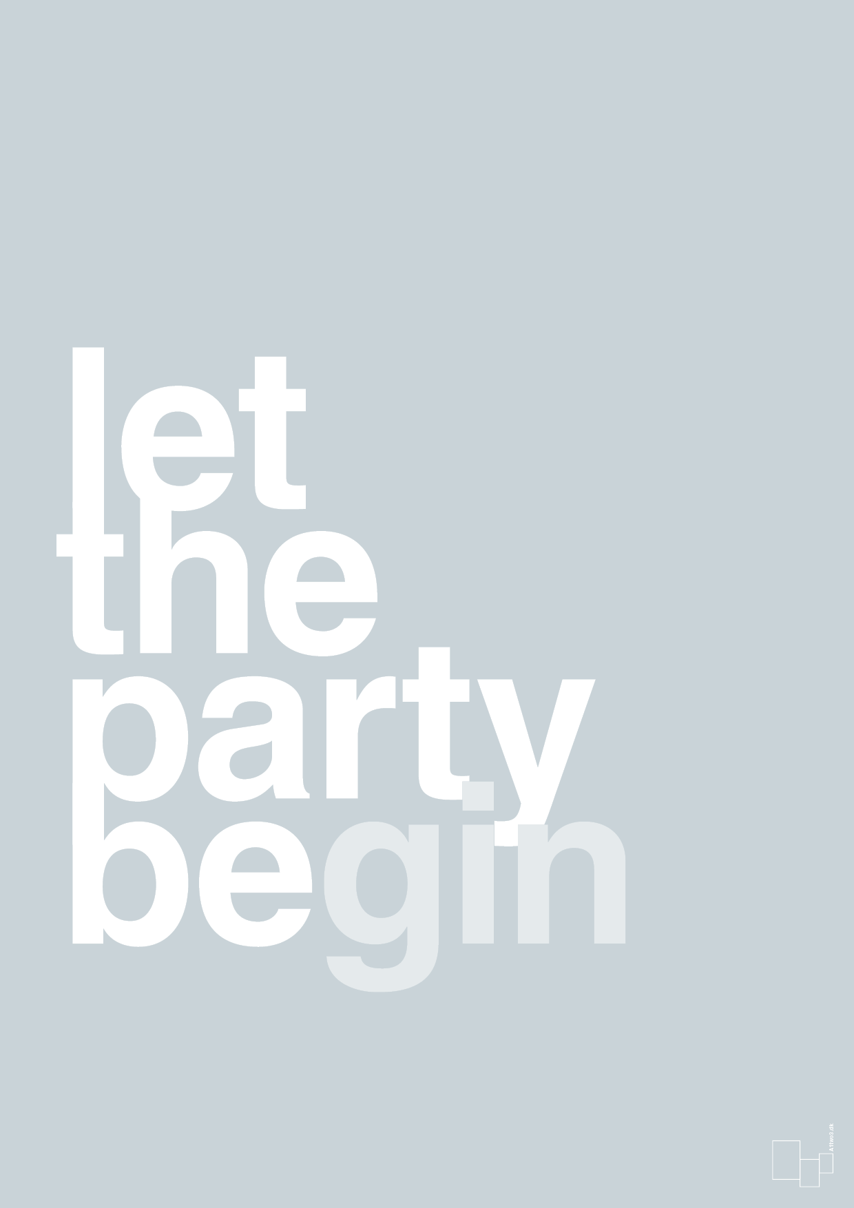 plakat: let the party begin - light drizzle-Fest-A1two3