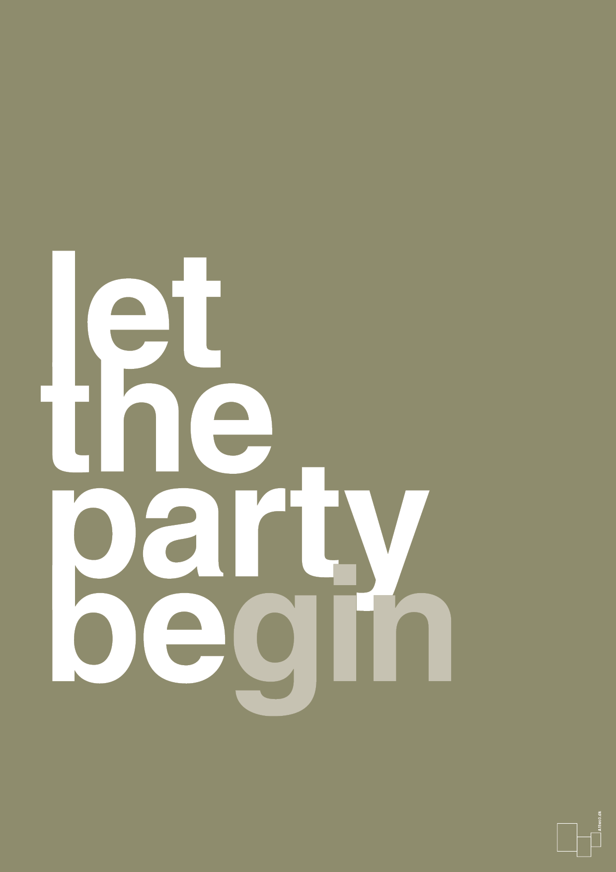 plakat: let the party begin - misty forrest-Fest-A1two3