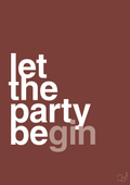 plakat: let the party begin - red pepper-Fest-A1two3