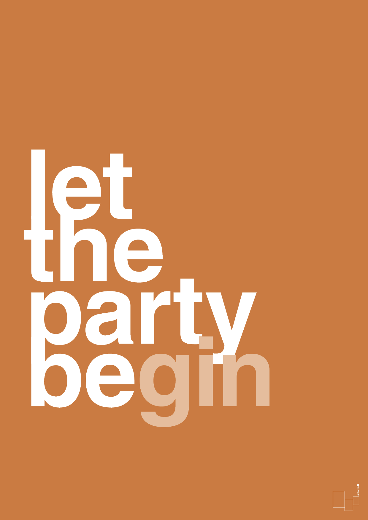 plakat: let the party begin - rumba orange-Fest-A1two3