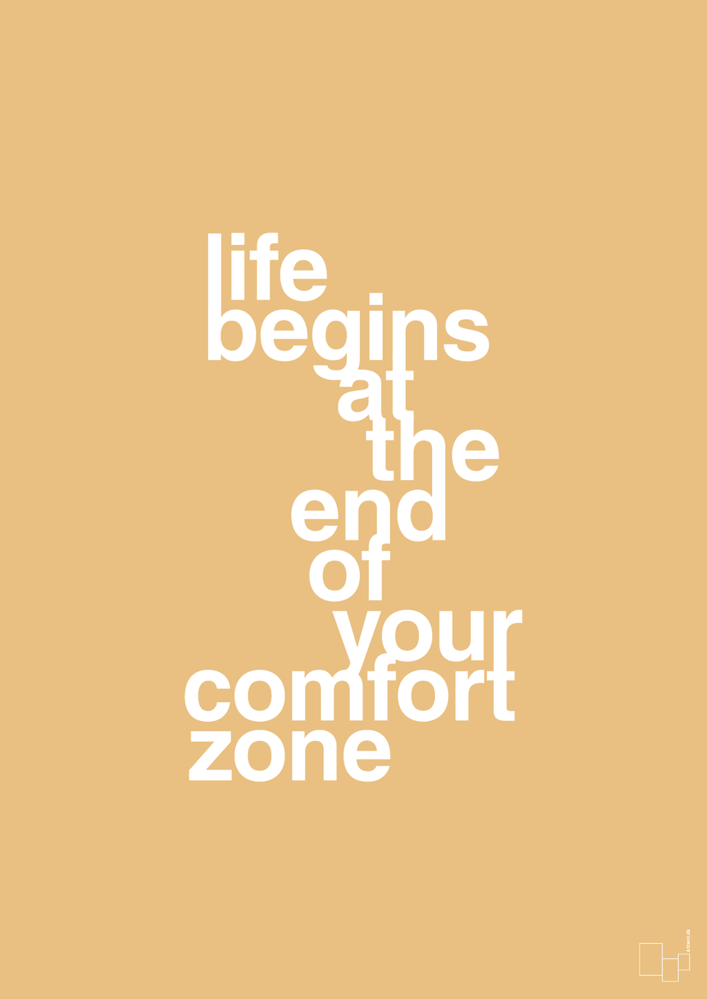 plakat: life begins at the end of your comfort zone - charismatic-Livet-A1two3