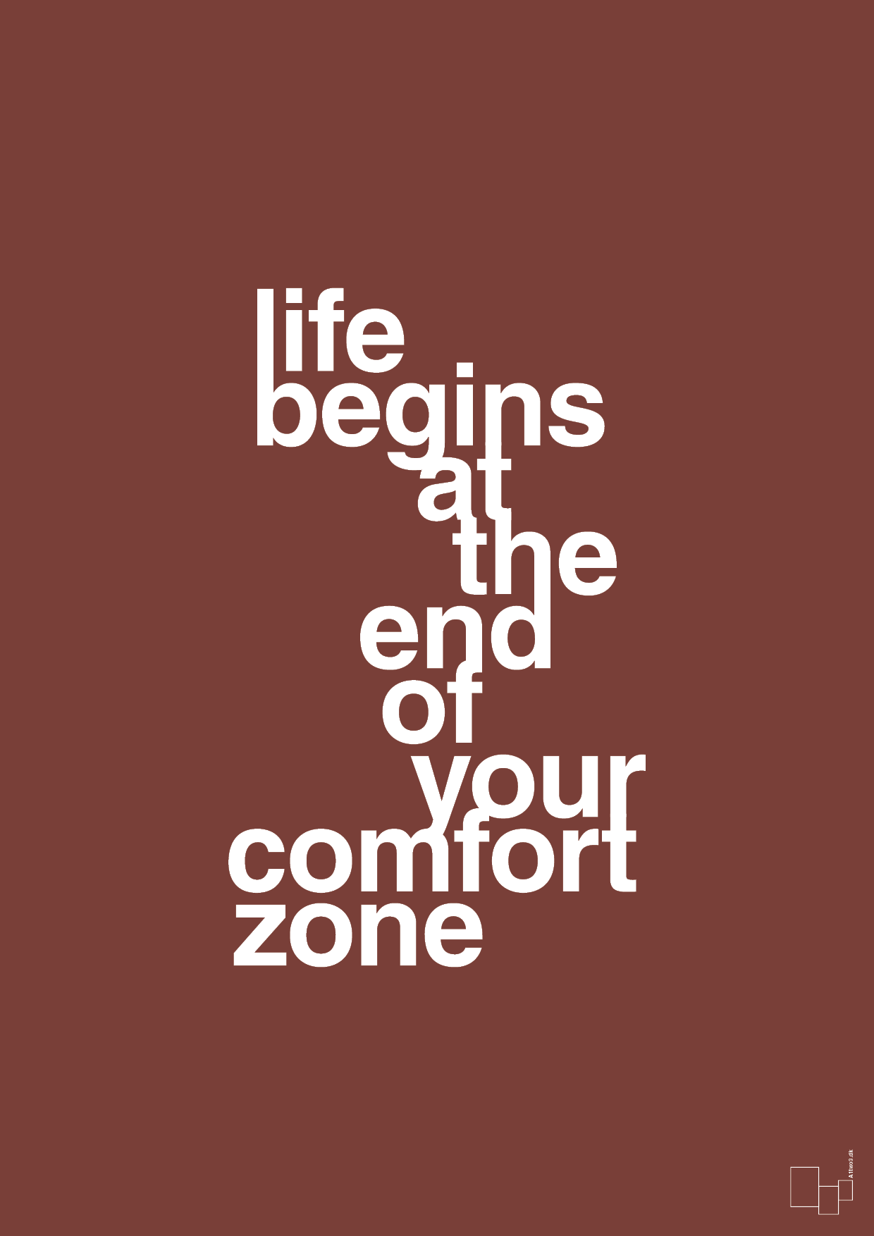 plakat: life begins at the end of your comfort zone - red pepper-Livet-A1two3