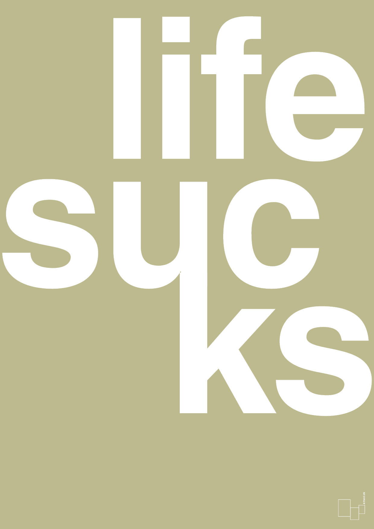 plakat: life sucks - back to nature-Livet-A1two3