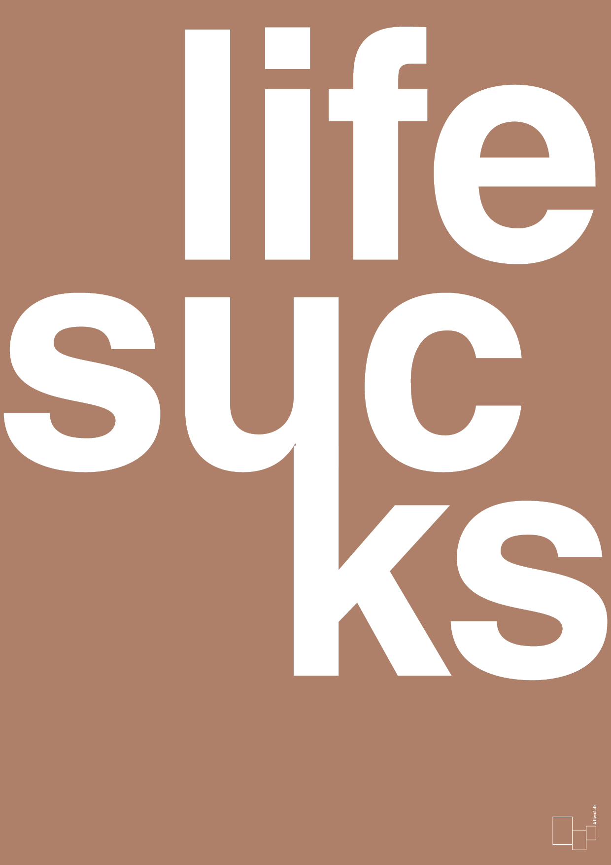 plakat: life sucks - cider spice-Livet-A1two3
