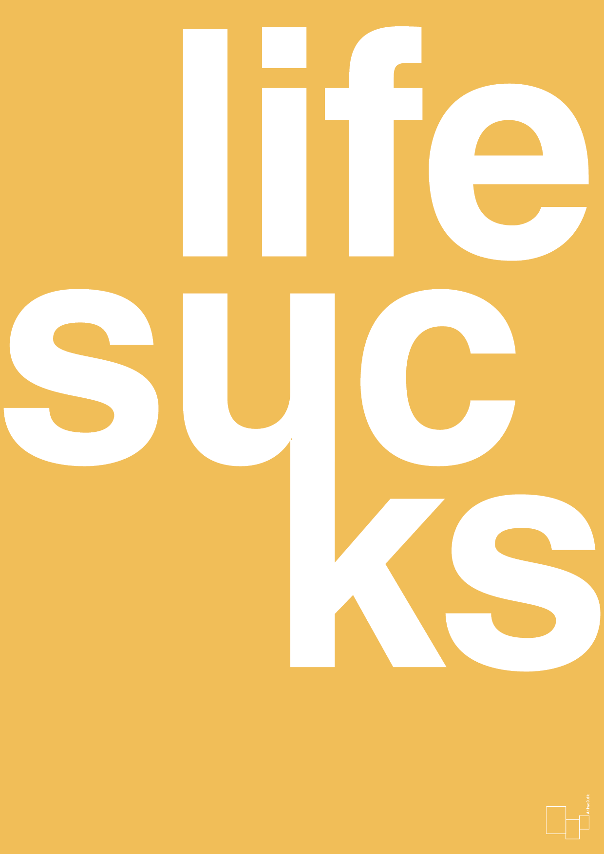 plakat: life sucks - honeycomb-Livet-A1two3