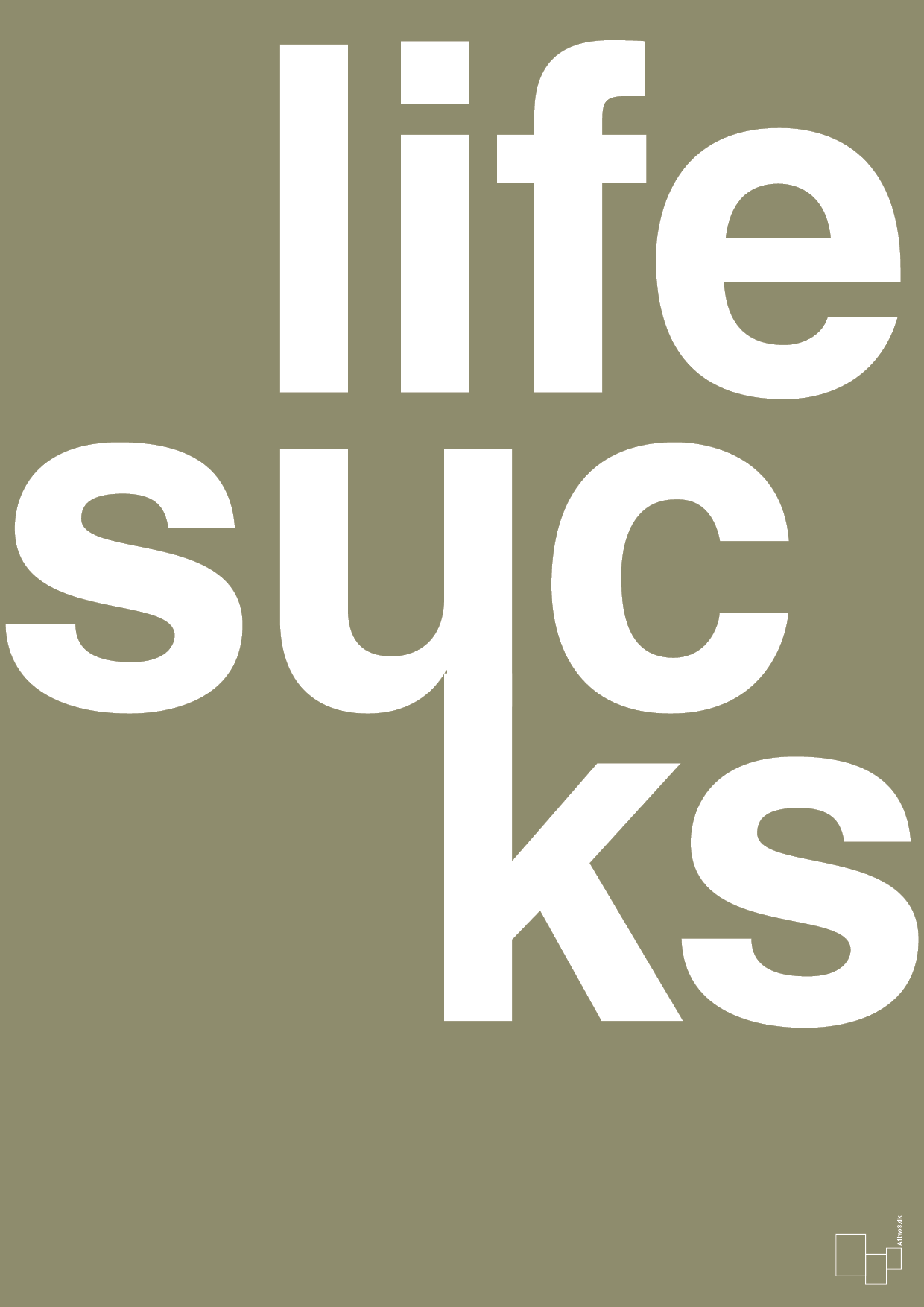 plakat: life sucks - misty forrest-Livet-A1two3