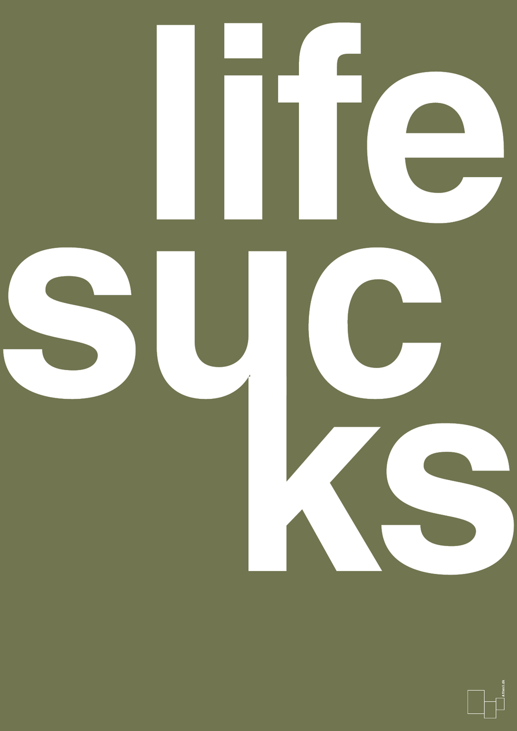 plakat: life sucks - secret meadow-Livet-A1two3