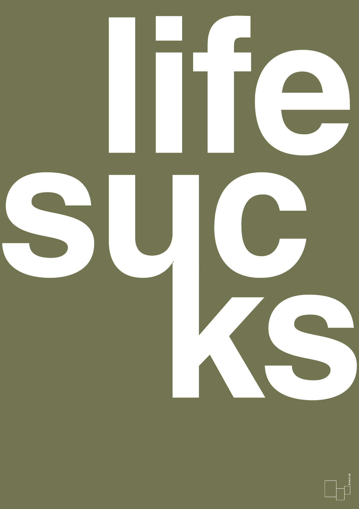 plakat: life sucks - secret meadow-Livet-A1two3