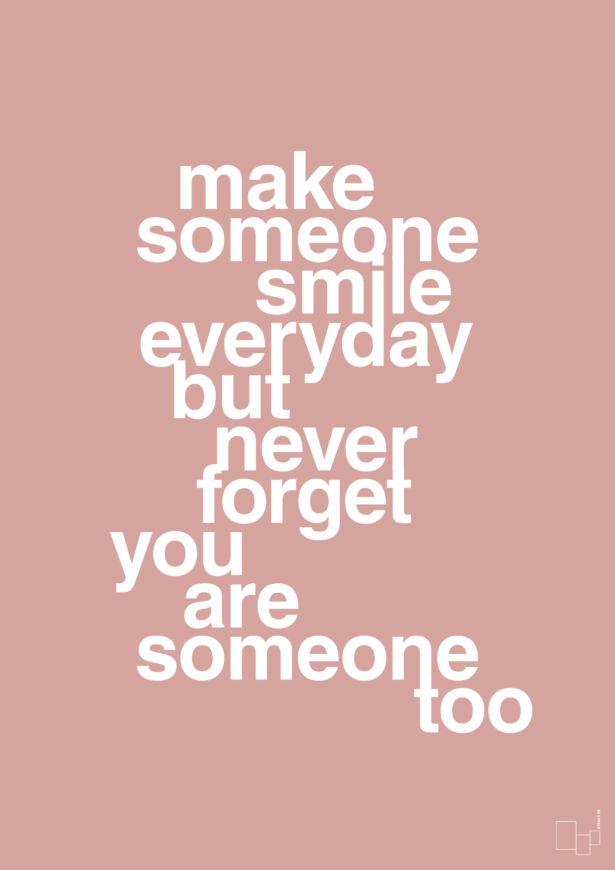 plakat: make someone smile everyday - bubble shell-Lykke-A1two3