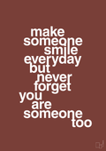 plakat: make someone smile everyday - red pepper-Lykke-A1two3